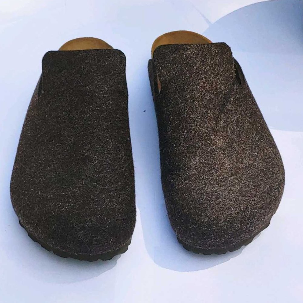 Birkenstock Wool Felt Clogs Gray SIZE EU 39 L8 M6